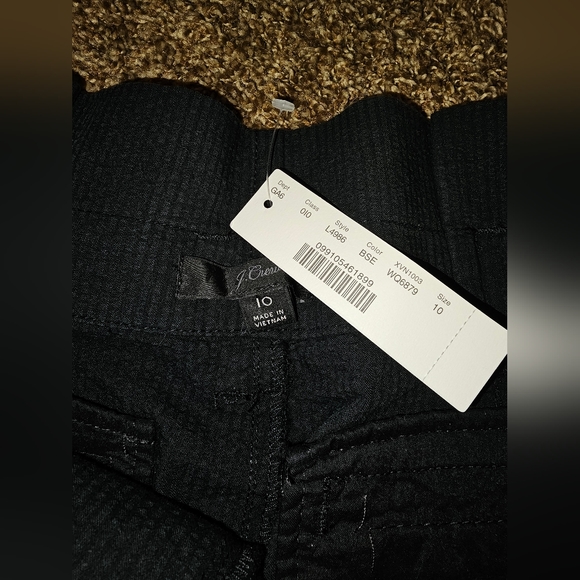 J. Crew Black Tie Waist Shorts 10 NWT. - Picture 2 of 6